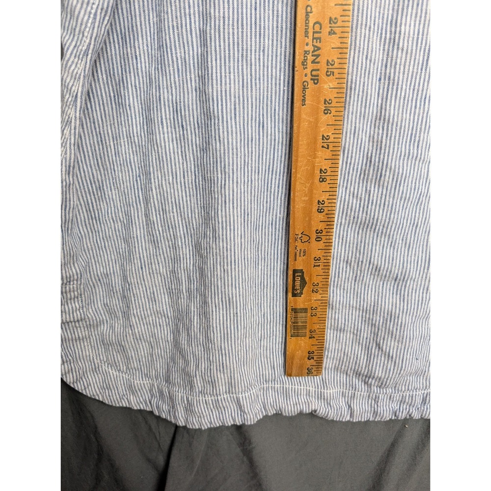 Tahari Womens 2X Linen Tunic Dress Stripe Beach Coverup Lagom Coastal Travel - Picture 3 of 7